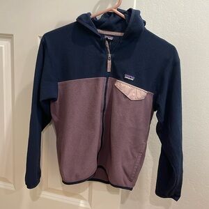 Patagonia Micro D Snap-T Hoody Zip Up Fleece Jacket Kids Large 12